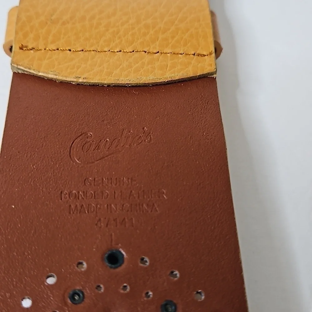 Candie's Jeweled Belt sz L Tan NWT